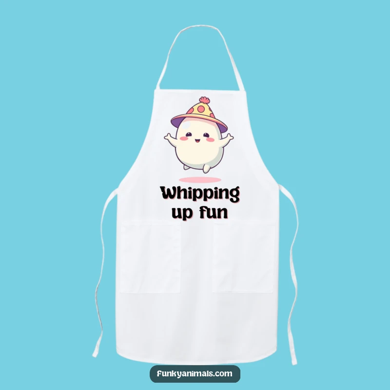 Funny Blob Creature Apron: Abstract Art, Funky Hat, Energetic Chef's Gift