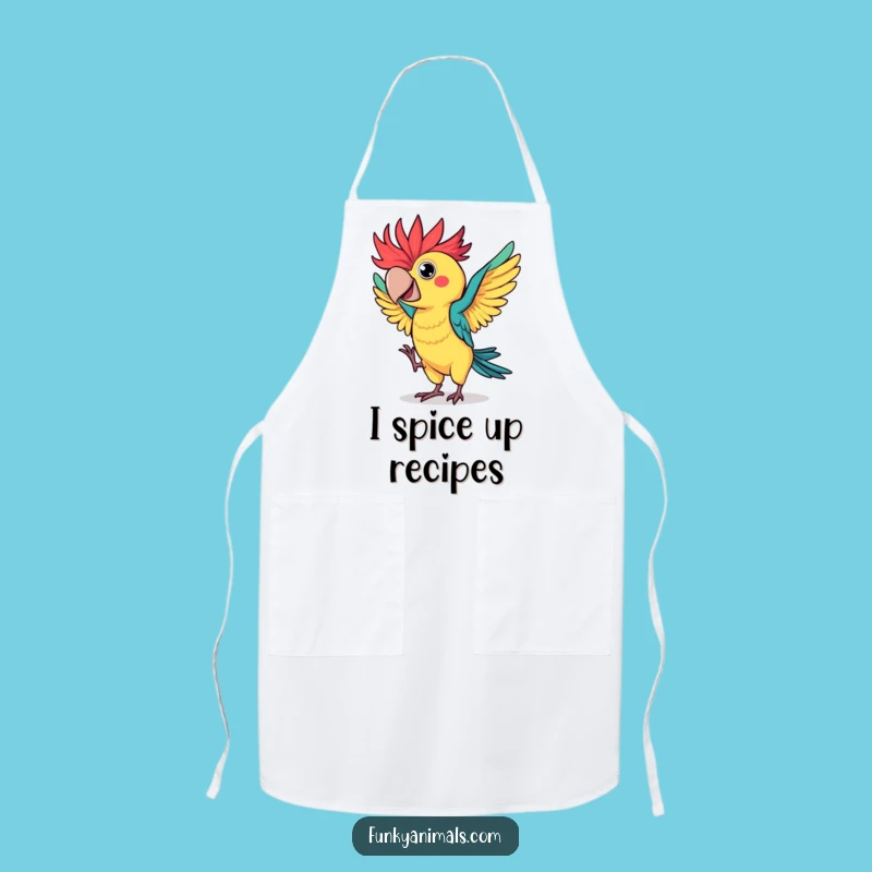 Funny Parrot Dance Apron: Wild Feathered Dancer, Hilarious Cooking Bird Gift