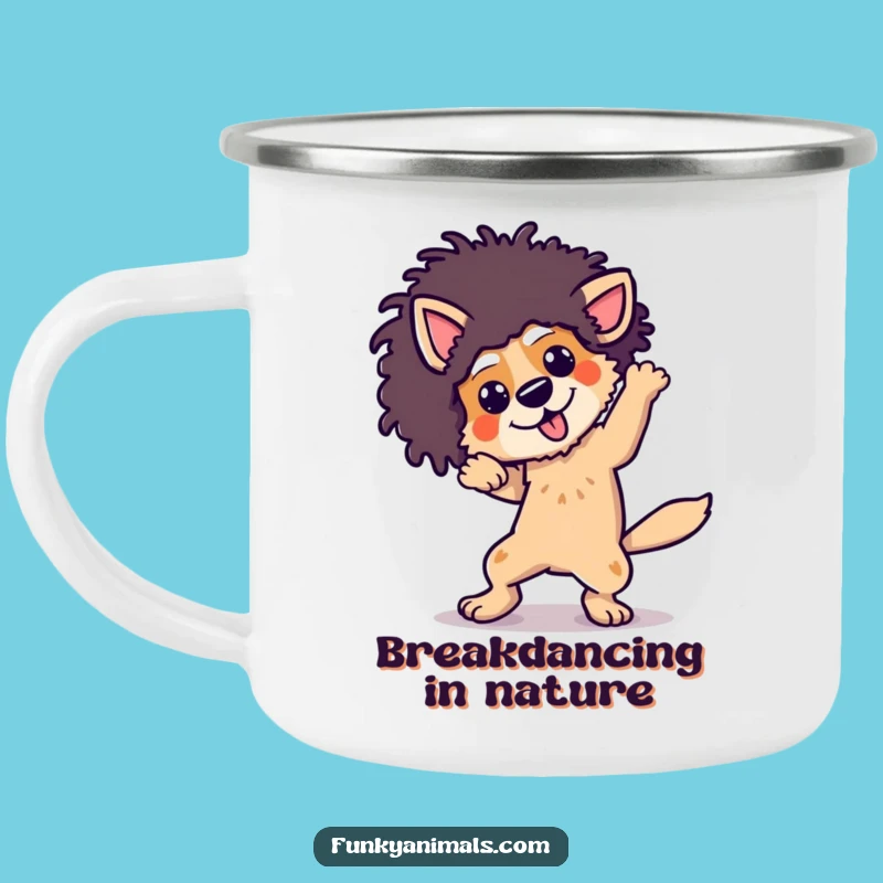 Funny Breakdancing Dog Camping Mug: Dance Around the Campfire, A Cool Funny Gift