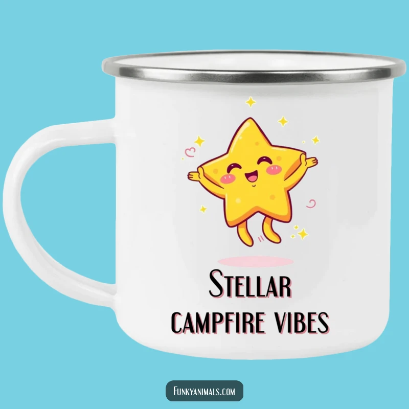 Funny Dancing Star Camping Mug: Shine Through Your Adventures