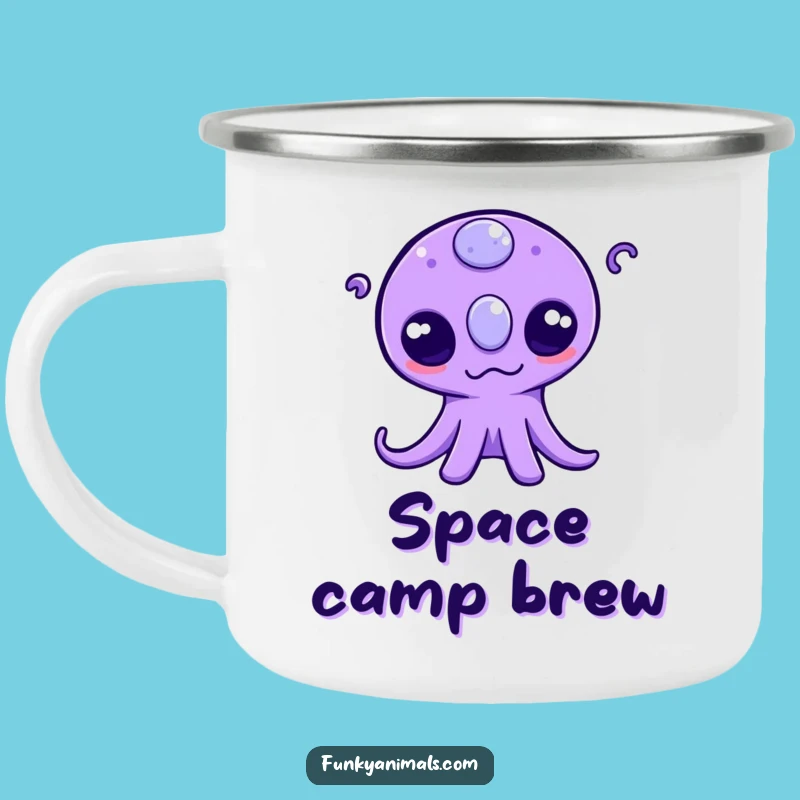 Funny Alien Wiggle Camping Mug: Cosmic Brews in the Wilderness!