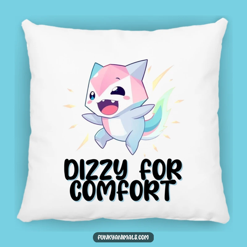 Funny Geometric Creature Pillow: Snuggle Up with This Glowing Pal's Comfort