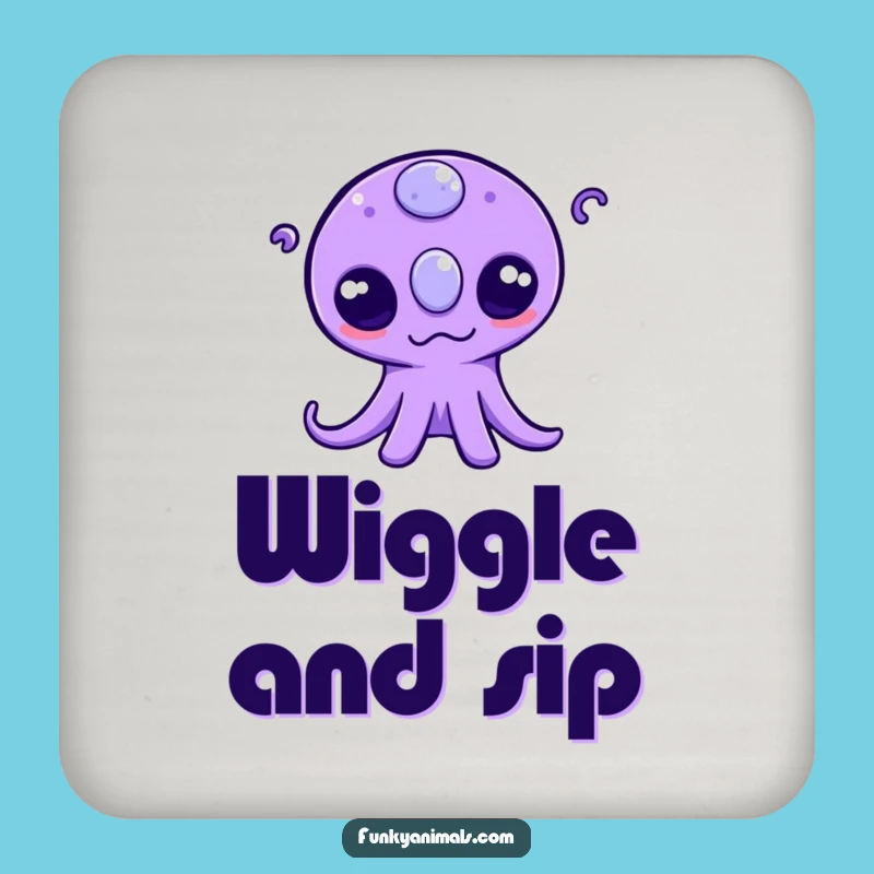 Funny Alien Wiggle Coaster: Protect Surfaces with Cosmic Flair!