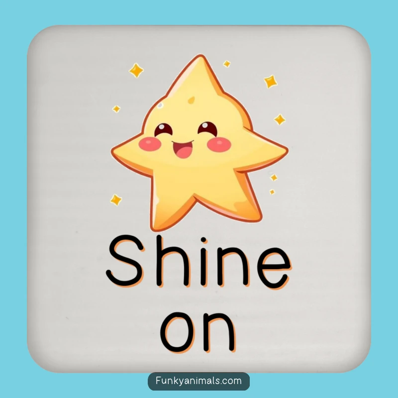 Funny Star Creature Coasters: Sparkly Orange Spin, Celestial Protection Gift