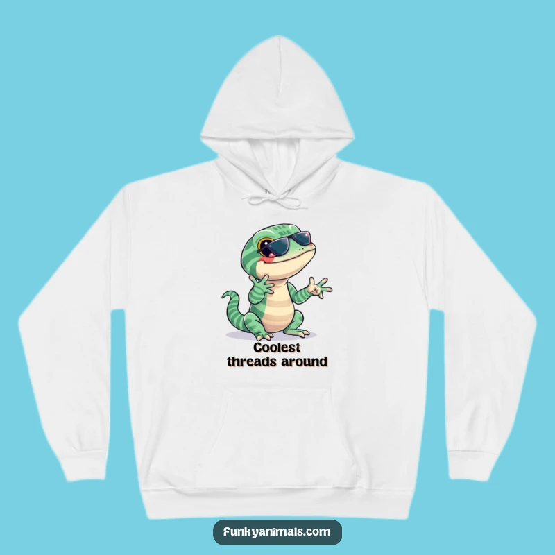 Funny Lizard Jazz Hoodie: Jazzy Stripes Player, Cozy Hilarious Reptile Gift