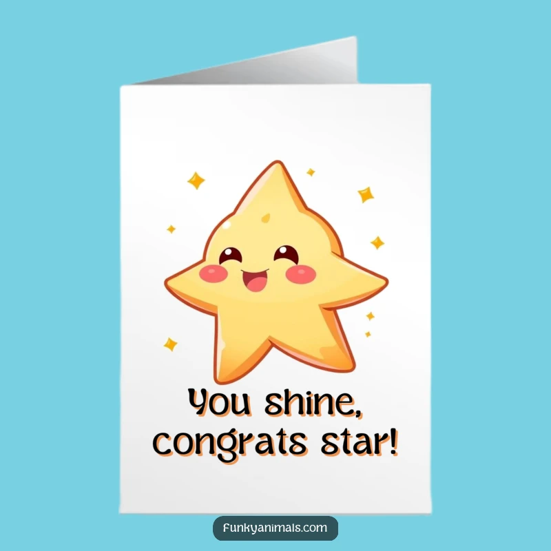 Free Printable Star Congratulations Card: Spinning Creature Downloadable