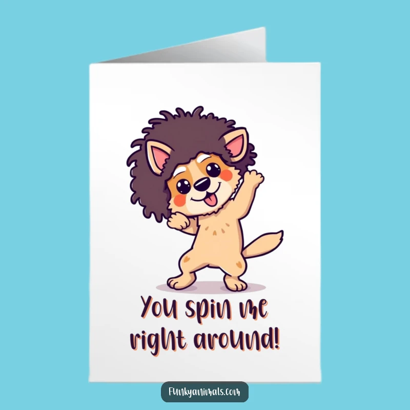 Free Printable Congrats Card: Funky Dog Dancer - Funny Downloadable