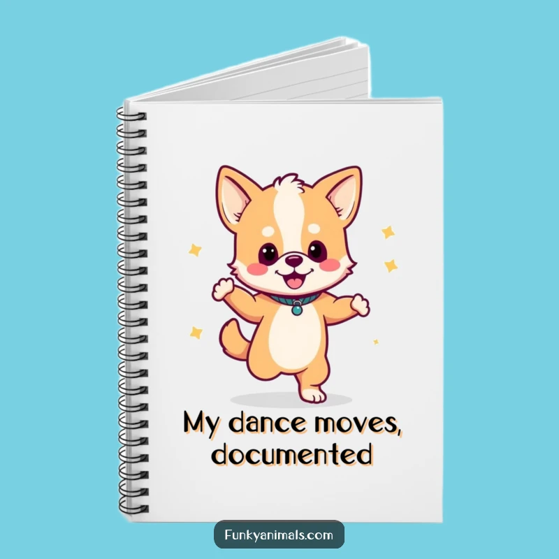 Funny Dancing Dog Cub Notebook: Music & Ideas - Rhythmic Funny Gift
