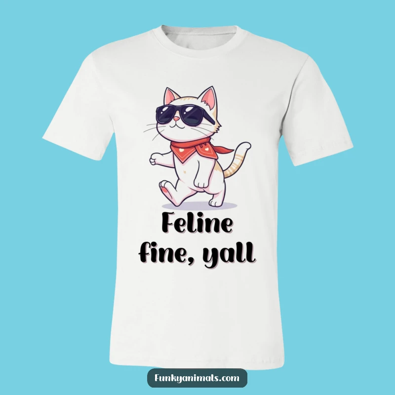 Funny Cat Moonwalk T-Shirt: Cool Sunglasses Cat, Hilarious Dancer Tee Gift