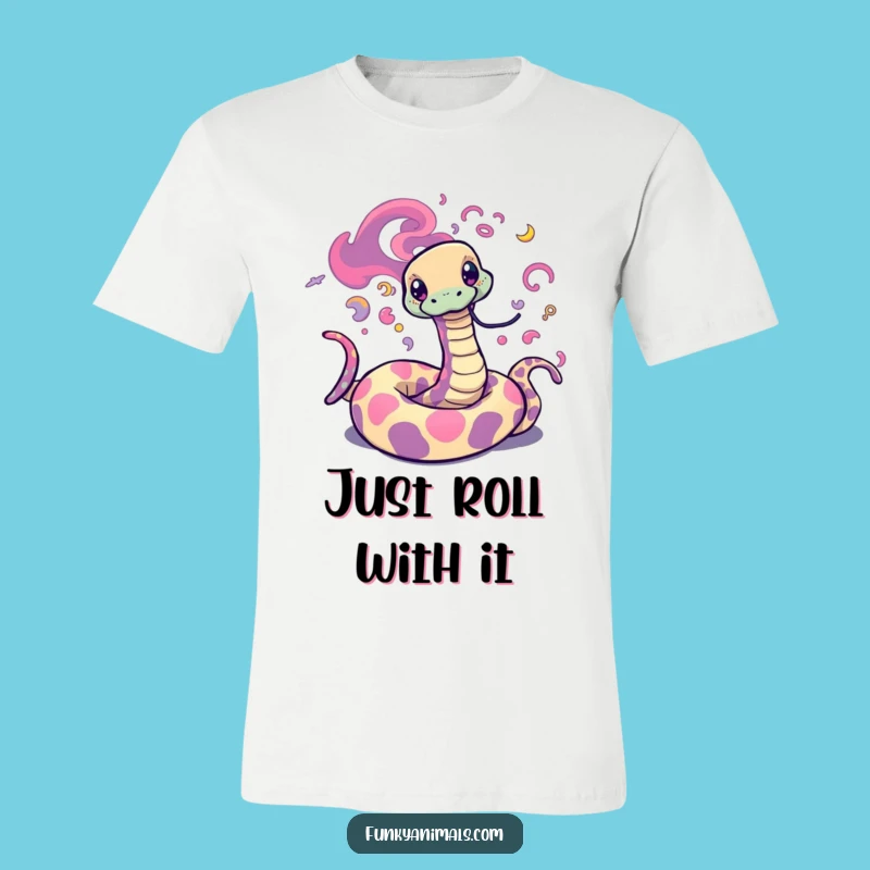 Funny Psychedelic Snake T-Shirt: Swirling Patterns Tee, Awesome Groovy Gift