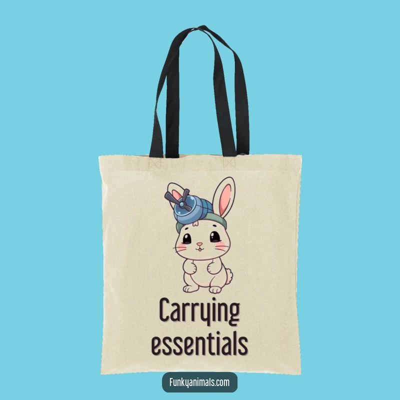 Funny Rabbit Tote Bag: Carry Your Dreams, Adventure Gift