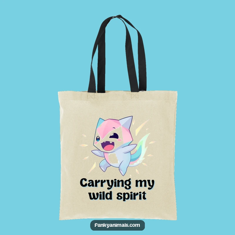 Funny Geometric Creature Tote Bag: Carry Your Excitement with This Glowing Companion