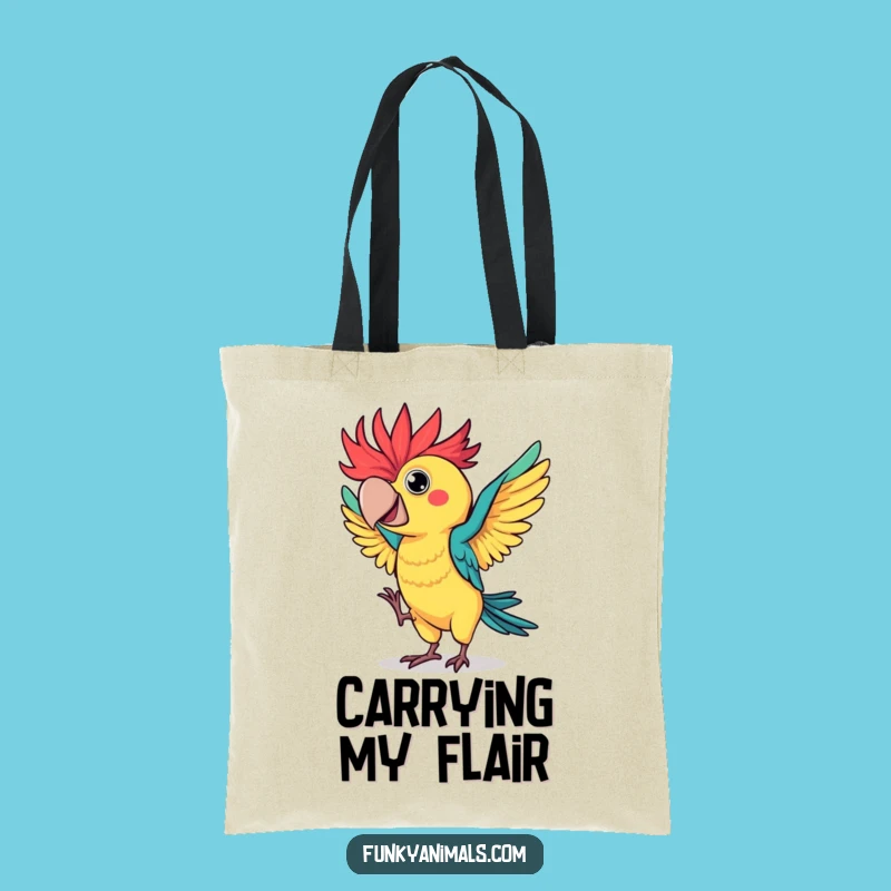 Funny Parrot Dance Tote Bag: Vibrant Wild Feathered Dancer, Hilarious Bird Accessory