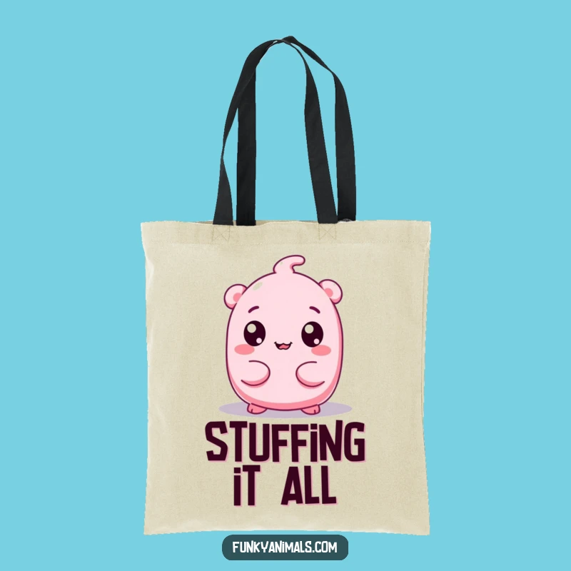 Funny Squishy Being Tote Bag - Carry Your Wiggles in Style, Perfect Funny Gift!