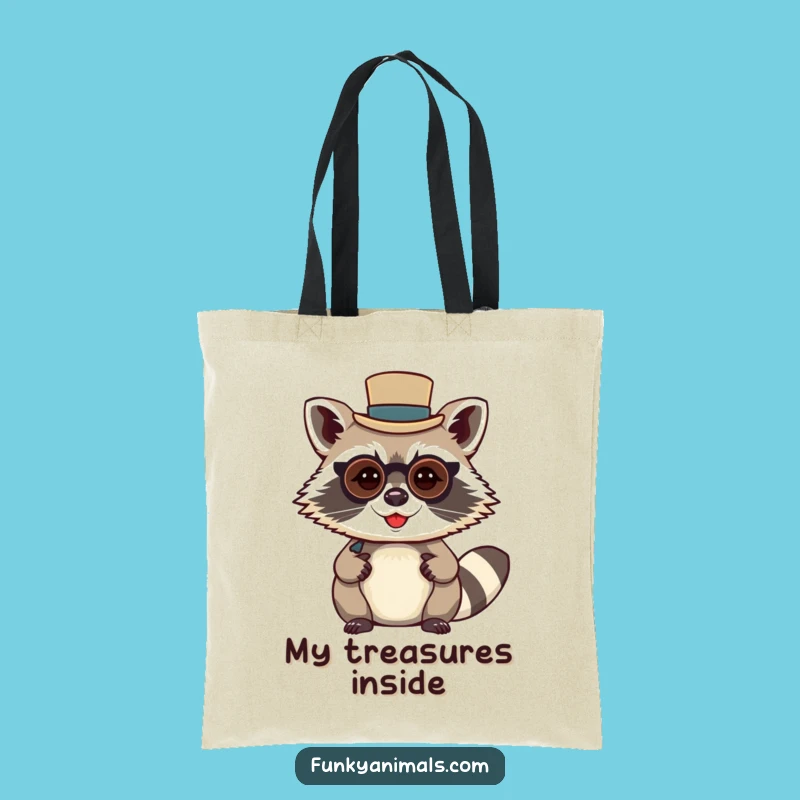 Funny Raccoon Gentleman Tote Bag: Carry Your Essentials with Dapper Flair!